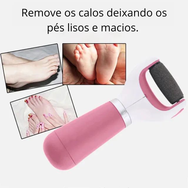 Super Lixa de Pés Elétrica Portátil A Pilhas remova calos e rachaduras  - Foto 4