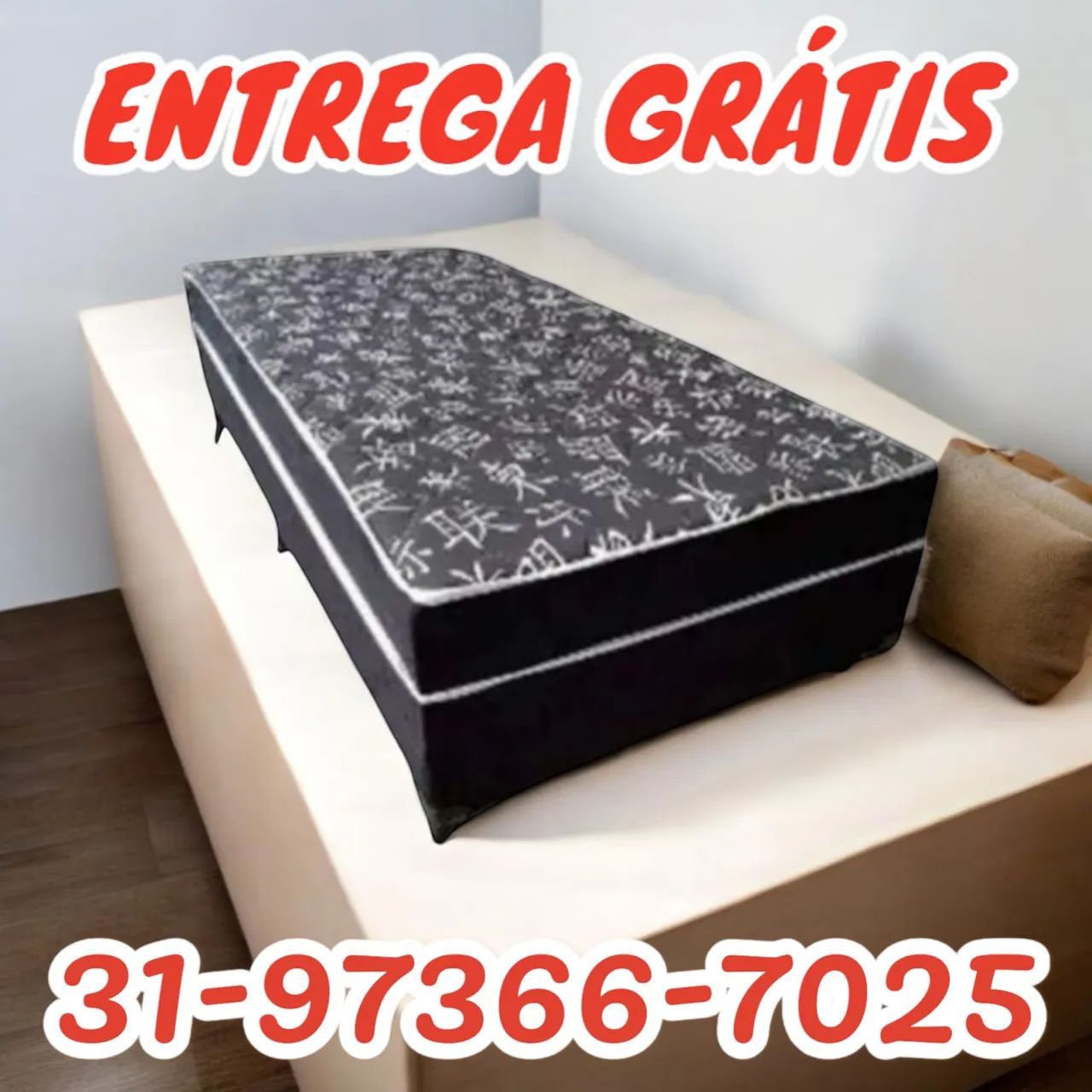 CAMA BOX SOLTEIRO DIRETO DA FÁBRICA / 6CM DE ESPUMA D33 / IMPERDÍVEL 