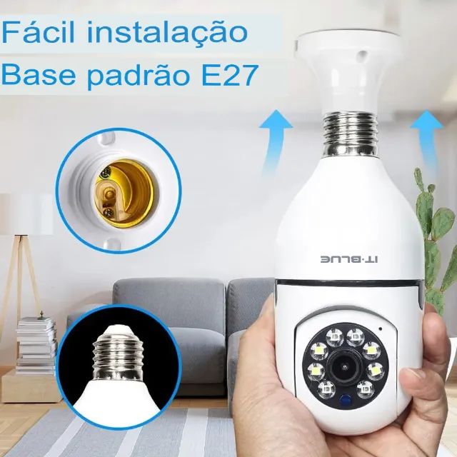 Câmera Ip Lâmpada Wifi Full Hd Visão Noturna Yoosee Promoção - Foto 4
