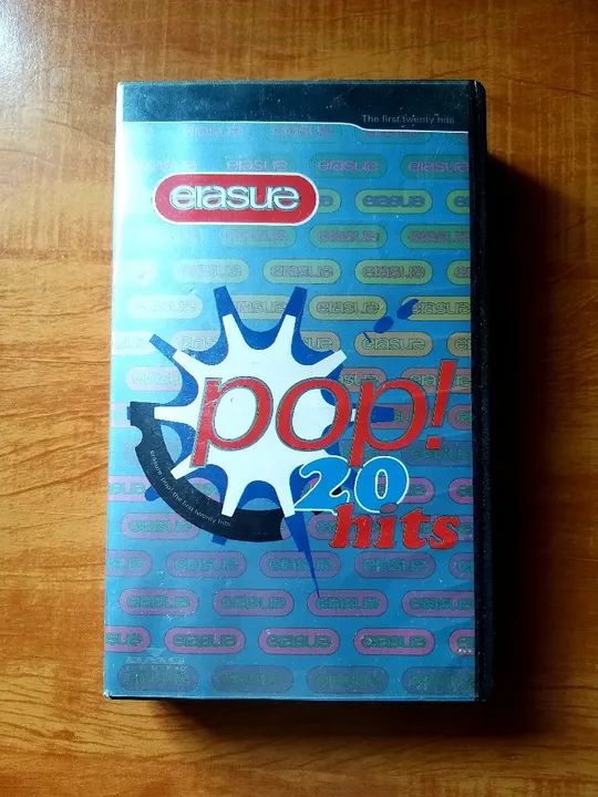 Fita VHS rara Erasure - Pop! 20 Hits em ótimo estado 
