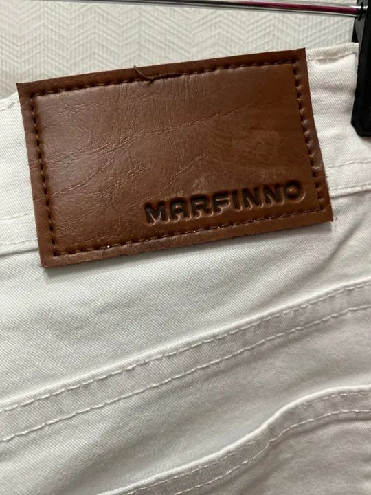 Calça branca, marfinno, modelo tradicional , tamanho 44 - Foto 2