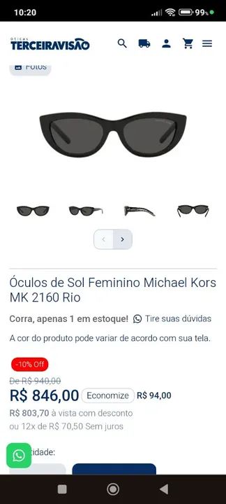 Óculos de Sol Michael Kors Feminino - Foto 4