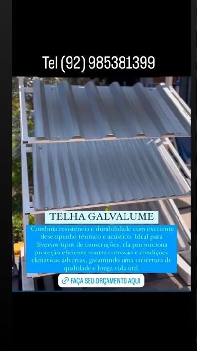Promoção telha galvalume 0,43mm 