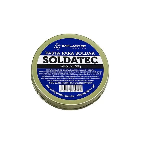 Pasta para Soldar Soldatec Lata Com 50g, Solda Fluxo Bga Não Condutiva - Implastec - Foto 4