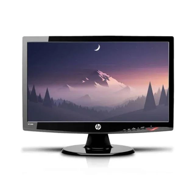 Monitor HP 20? Widescreen LCD VGA Resolução HD + Cabos Inclusos + Base Fixa