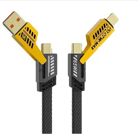 Cabo Turbo Tipo C 65w - USB + LIGHTNING Iphone Cabo 4 em 1 z1327 - Foto 3