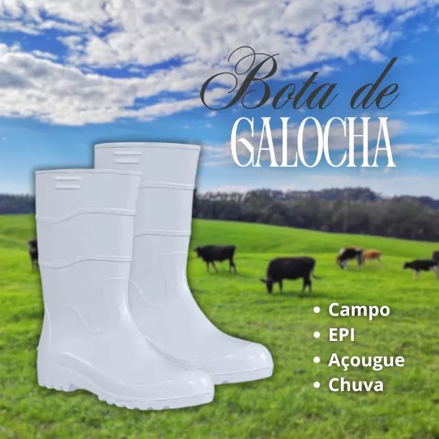 Bota de galocha branca (checar numeração) - Foto 2