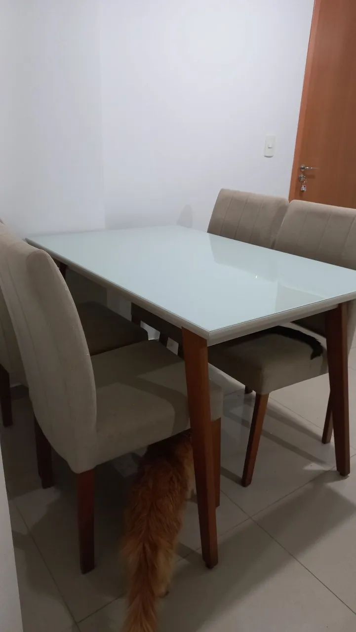 Mesa de Jantar offwhite 4 Cadeiras (Atlantida Móveis) - Foto 3