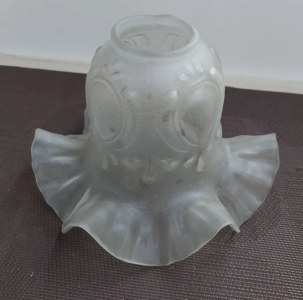 Cúpula Tulipa de Vidro Fosco Trabalhado - Lustre ou Arandela - Foto 6