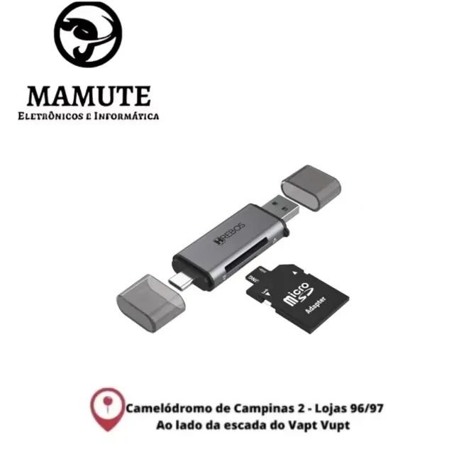 Leitor de Cartão SD & Micro SD Tipo C Usb Android iOs Mac Windows