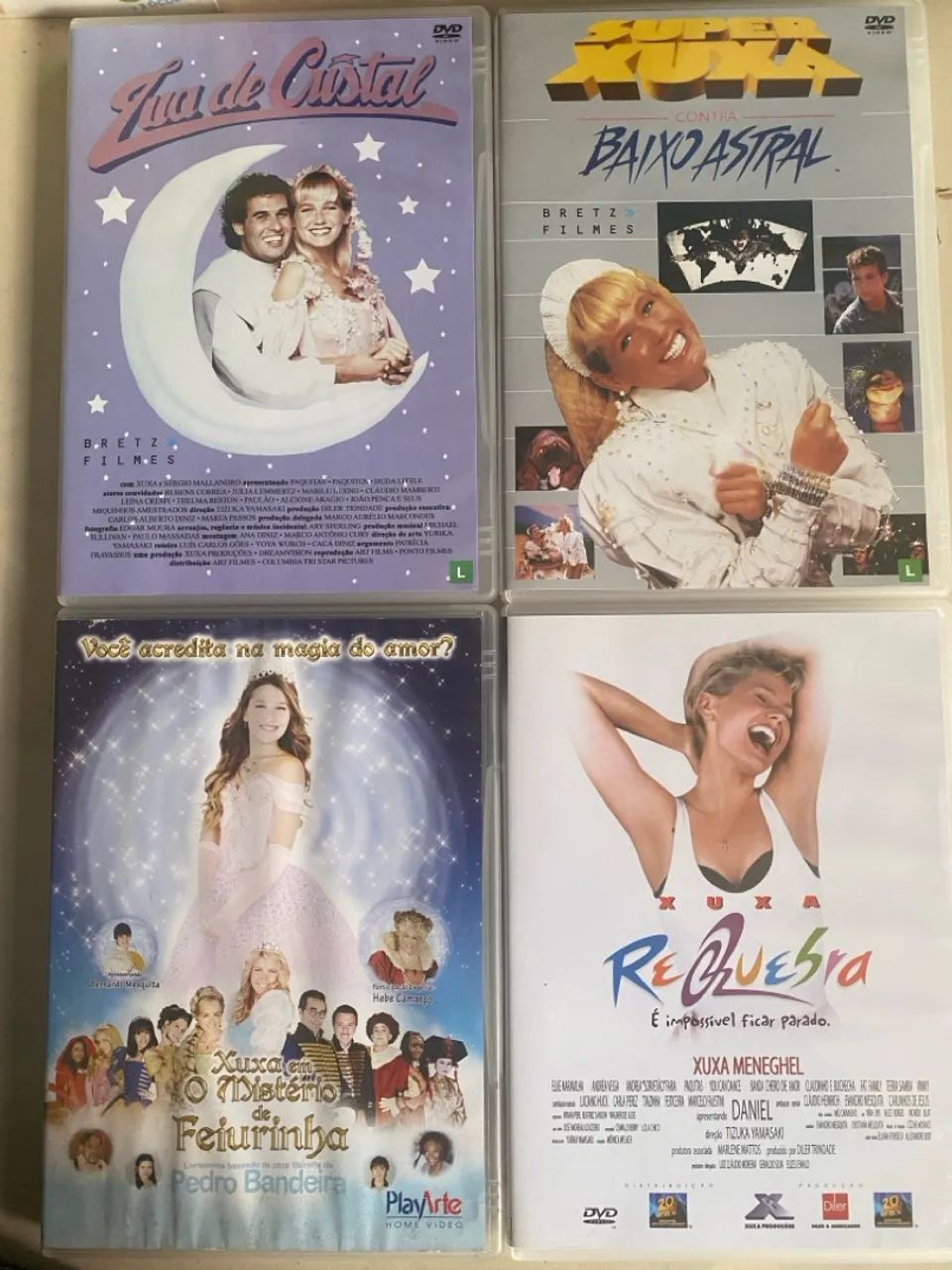 DVDs Super Xuxa, Lua de Cristal, Requebra e Mistério de Feiurinha - Novos 