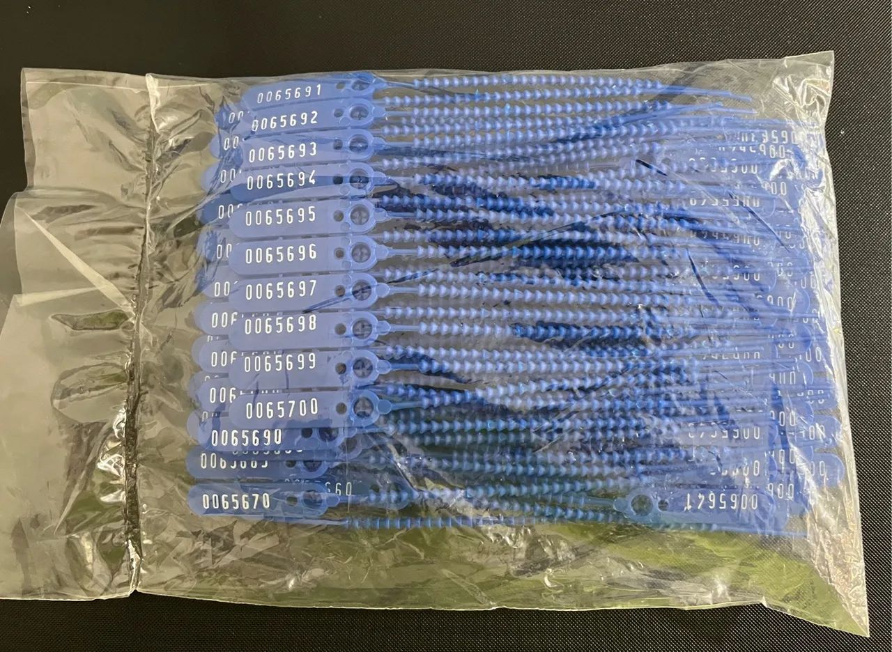 Lacre de segurança numerado 16cm - 100und