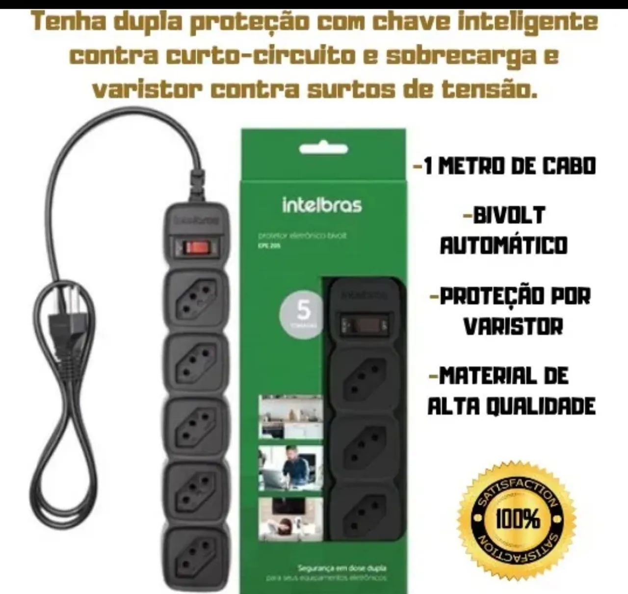 Régua Intelbras 1M Intelbras (Honestidade e Qualidade é na JK eletrônicos)
