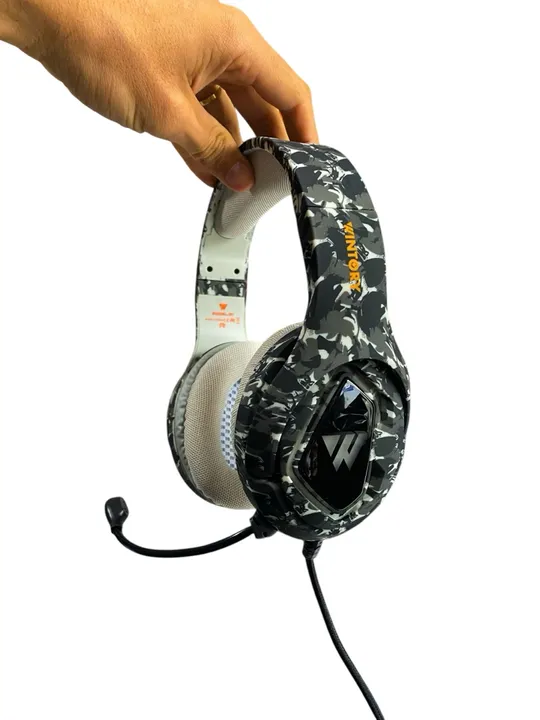 Headset Gamer Camuflado com Microfone