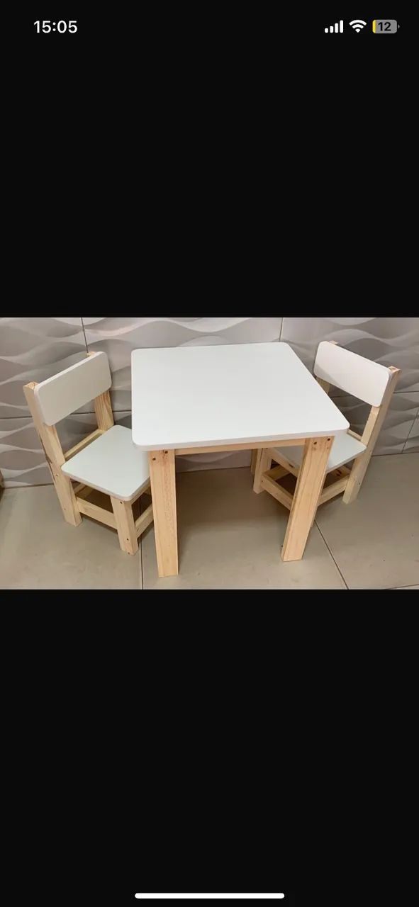 Mesa branca feita em mdf