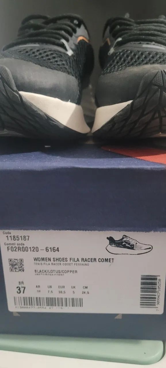 Tenis fila racer feminino preto e rosa - Foto 6