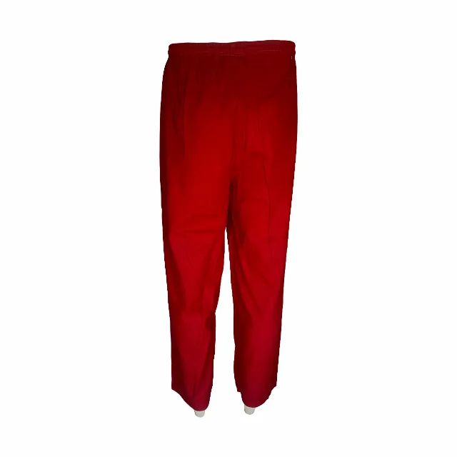 CALÇA BRIM VINHO COM ELÁSTICO E CADARÇO SEM BOLSOS - Foto 2