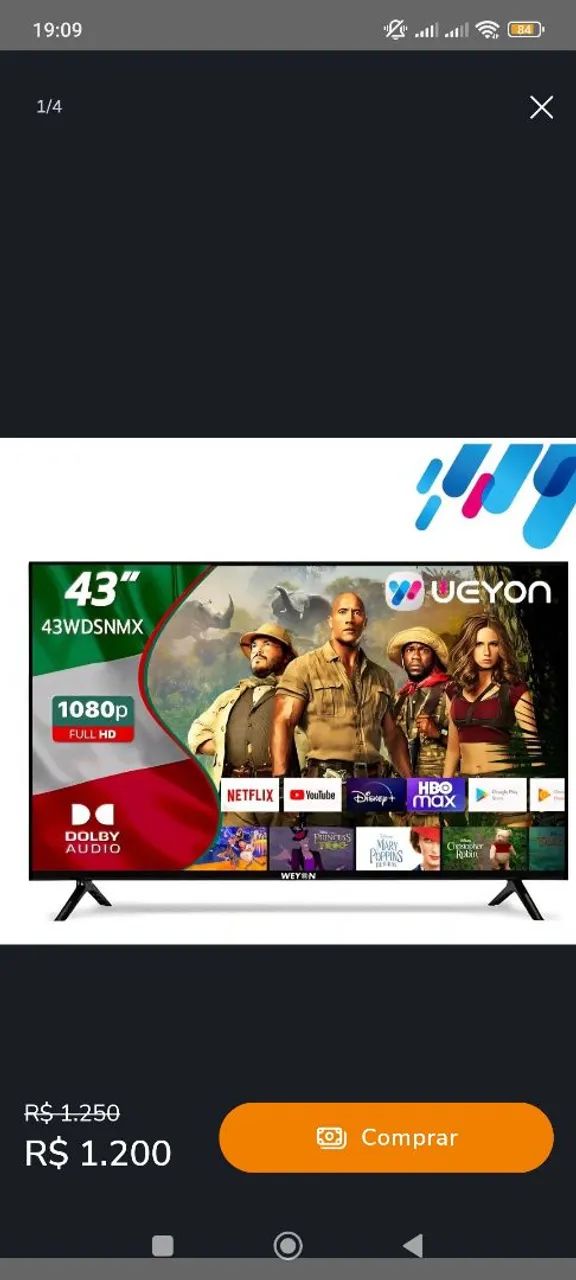 43-inch WEYON TV64313034925827121