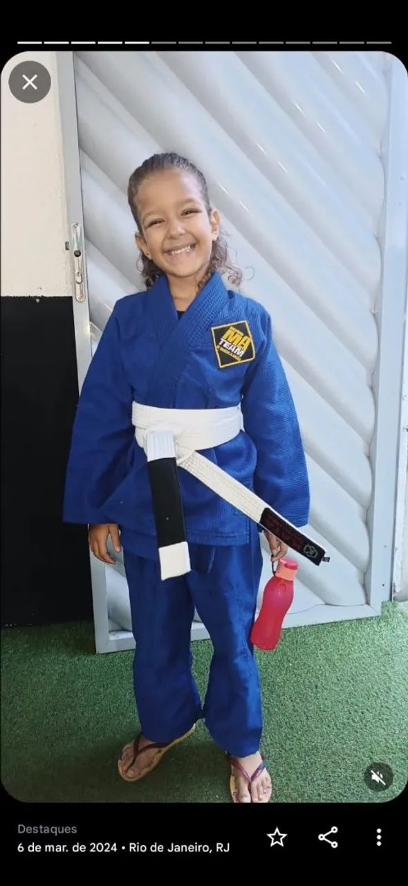 Kimono Infantil Jiu-jitsu tamanho M1 6/7 anos  - Foto 3