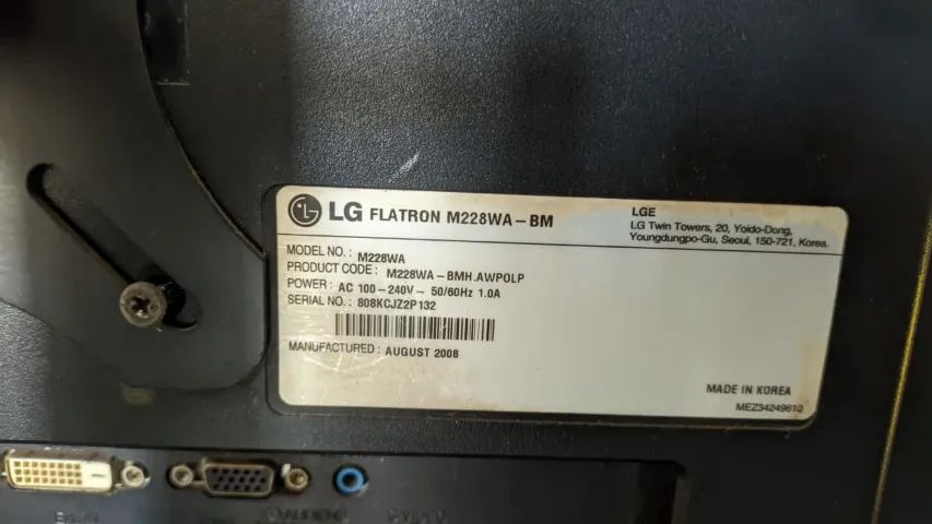 Monitor TV LG LCD M228wa 22 Polegadas (TV e Monitor) - Foto 4