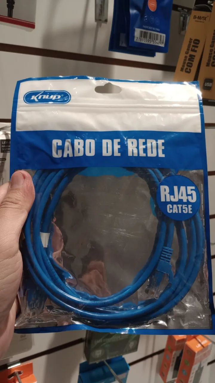 cabo de rede 2 metros Rj45 Cat5 - Foto 2