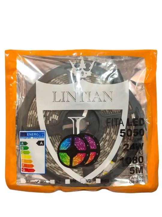 FITA DE LED 5050 BRANCO QUENTE 24W 5M