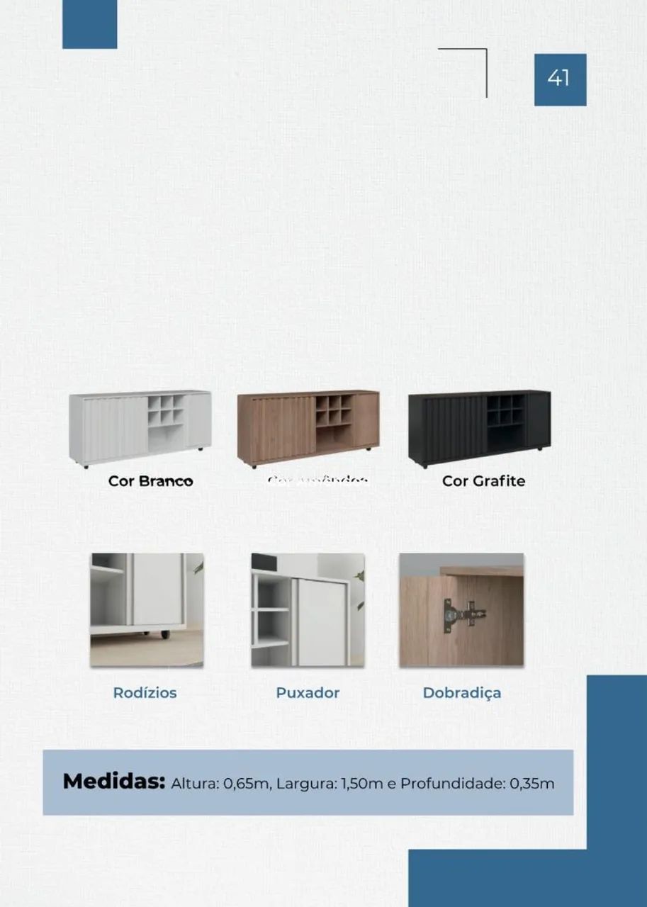Rack com Painel Elias 100% MDF TV ate 55 - Foto 4
