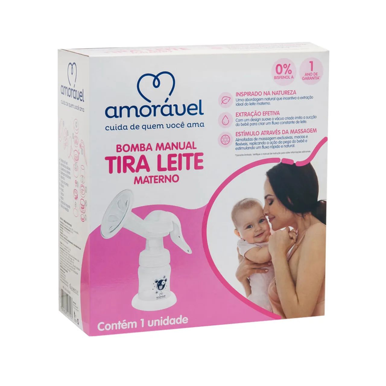 Bomba de tirar leite Amorável manual - Foto 3