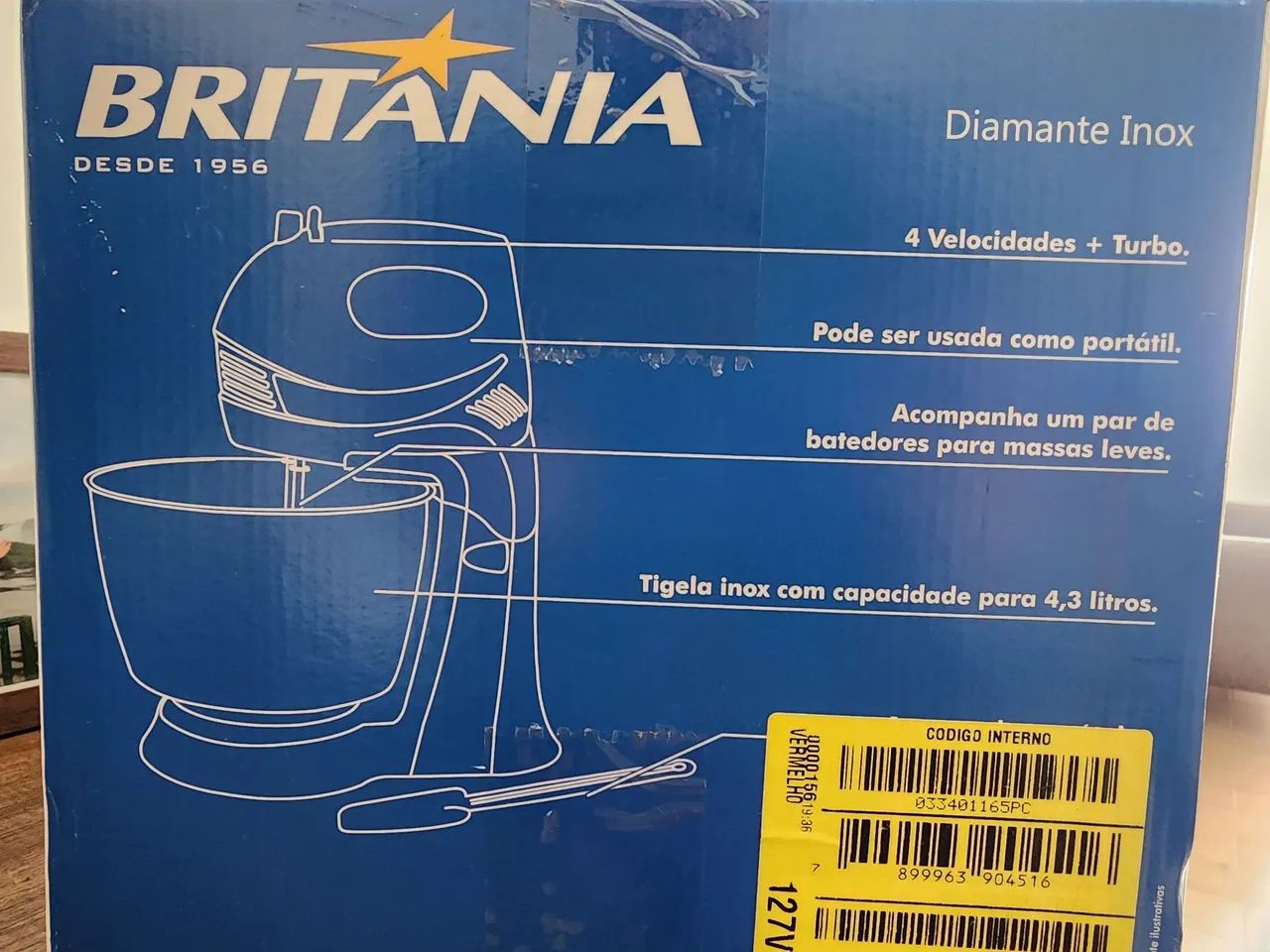 Barato! Batedeira 127V Britânia Diamante Inox 400W - Foto 2
