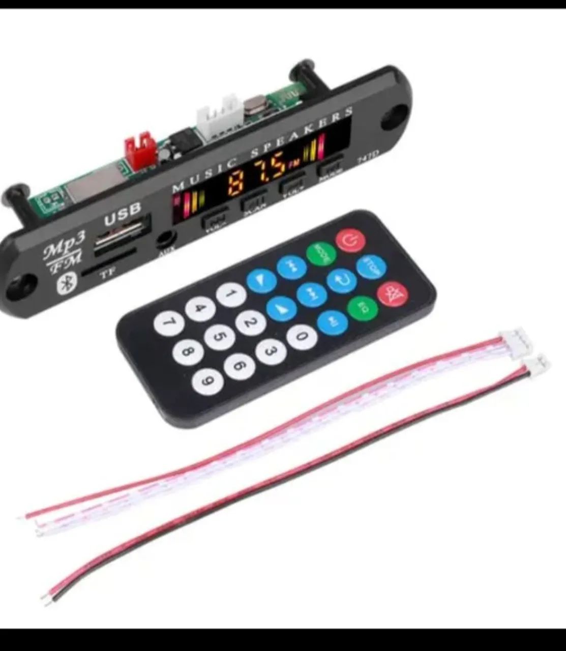 (10 Placas)Módulo MP3 Player Bluetooth USB/SD/FM com Controle