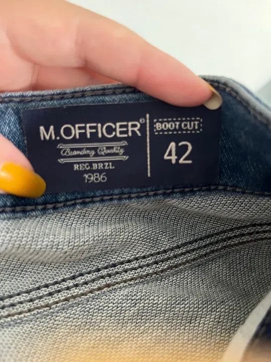 Calça Jeans Flare Azul M. Officer - Tamanho 42 - Foto 5