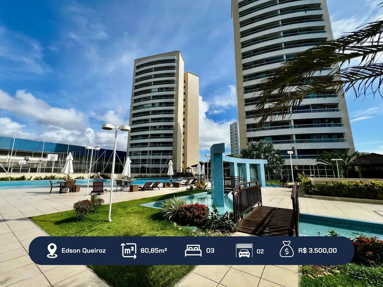 APTO PARA LOCAÇÃO DE 81M², 3 SUITES, 2 VAGAS NO CELEBRATION EDSON QUEIROZ/GUARARAPES