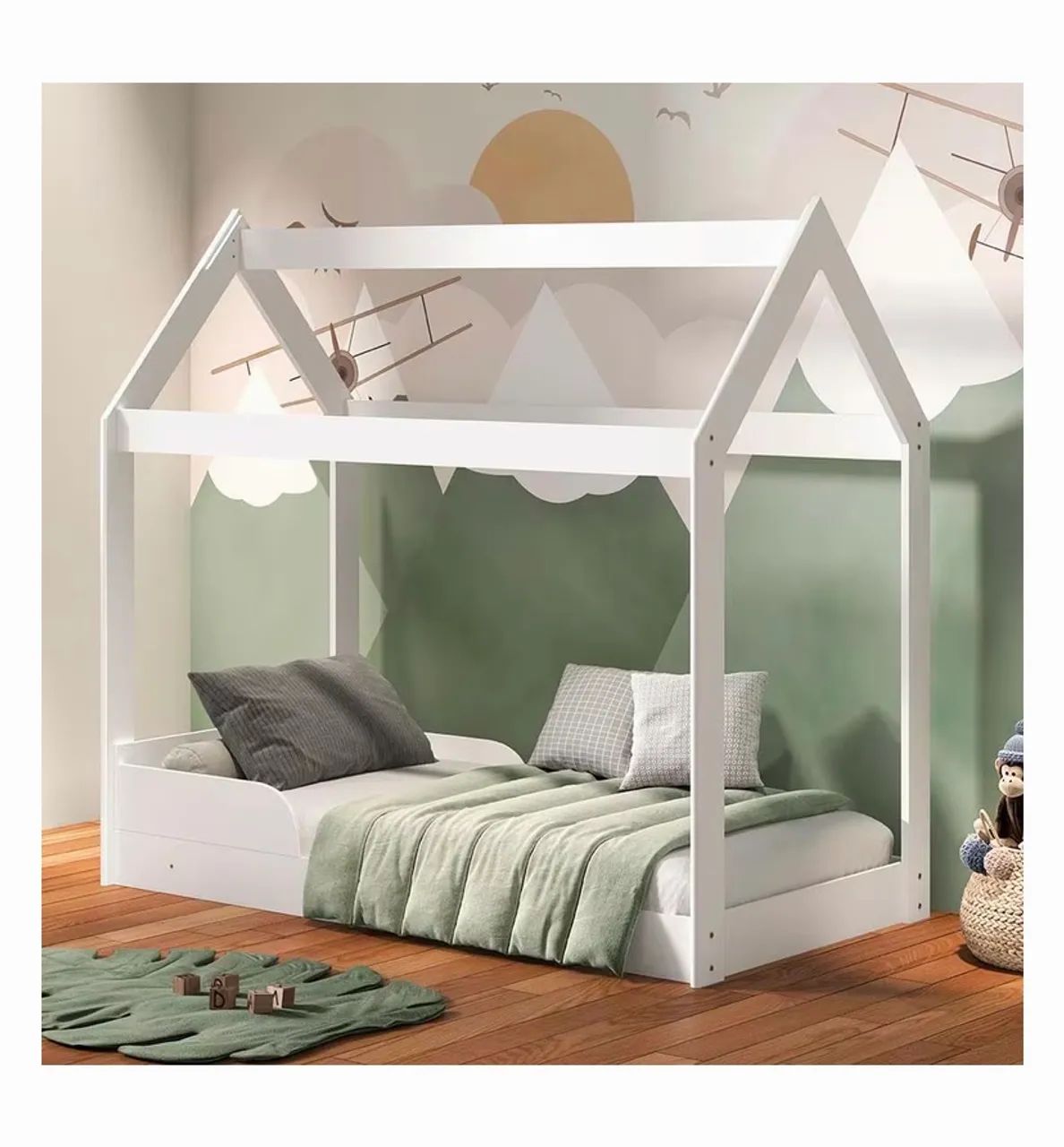 Cama montessoriana infantil com colchão 