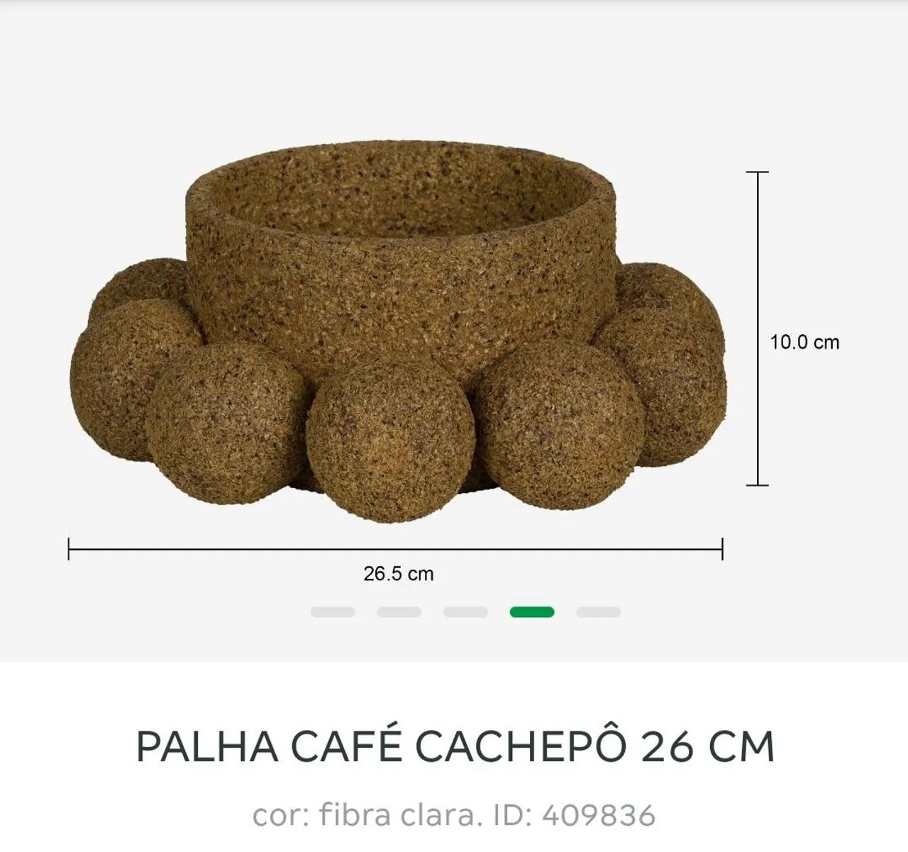 PALHA CAFÉ CACHEPÔ 26 CM - Foto 2