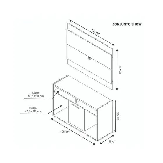 CONJUNTO SHOW REF. 52146 NOTAVEL rack tropi - Foto 3