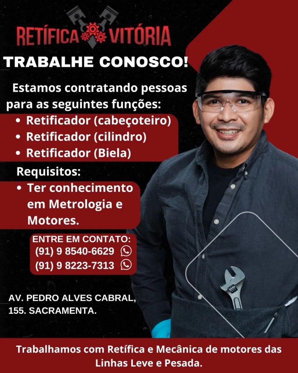 Oportunidade de trabalho.