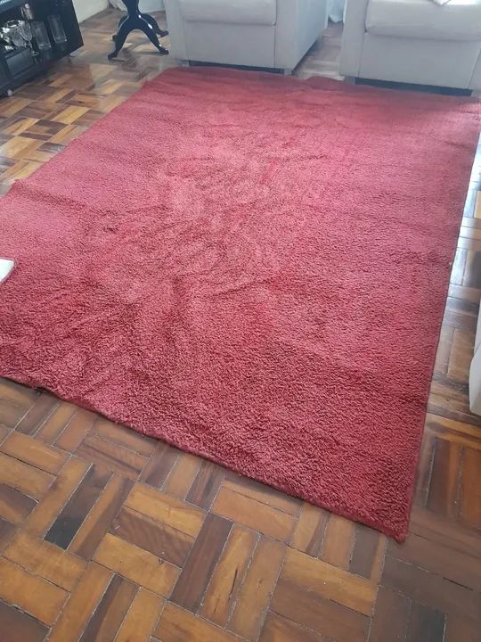 Tapete felpudo vermelho - Foto 3