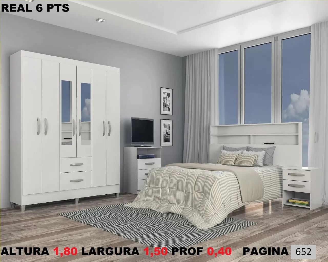 GUARDA ROUPA CASAL TEMOS APARTI DE 869.99 - Foto 5
