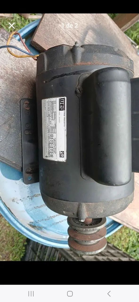 Single-phase electric motor, 2 HP, low-speed