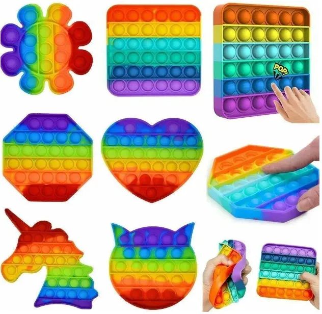 19 Pop it brinquedo anti stress+6 triple celular