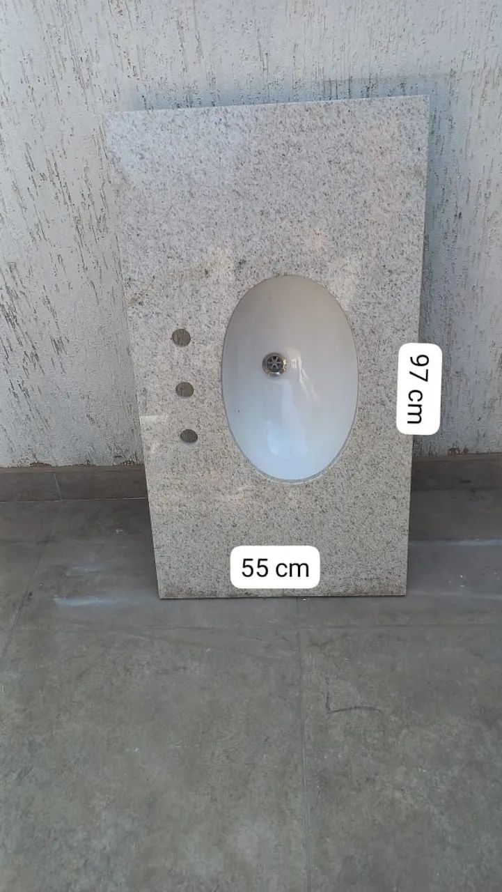 Pia de banheiro 50 X 80 cor itauna - Foto 2