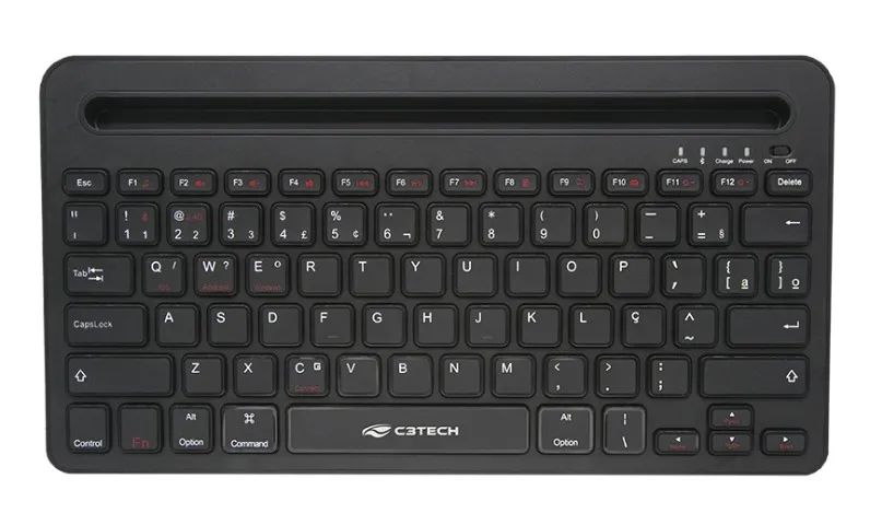 TECLADO MULTI DEVICE SEM FIO E BLUETOOTH C3TECH K-BT100BK RECARREGÁVEL - Foto 2