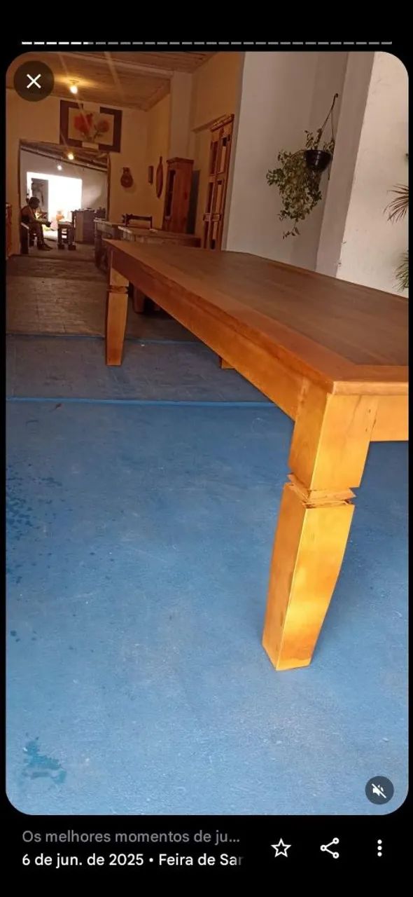 Mesa madeira de lei maciça Nobre  - Foto 4