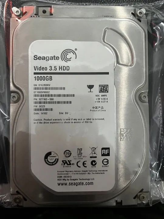 Hd seagate vídeo 1tb