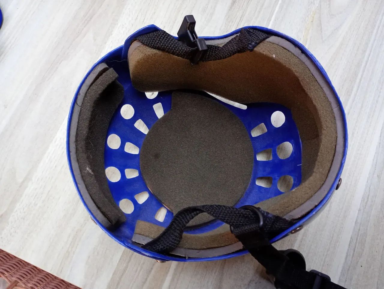 Capacete infantil bike skate de proteção azul - Foto 5