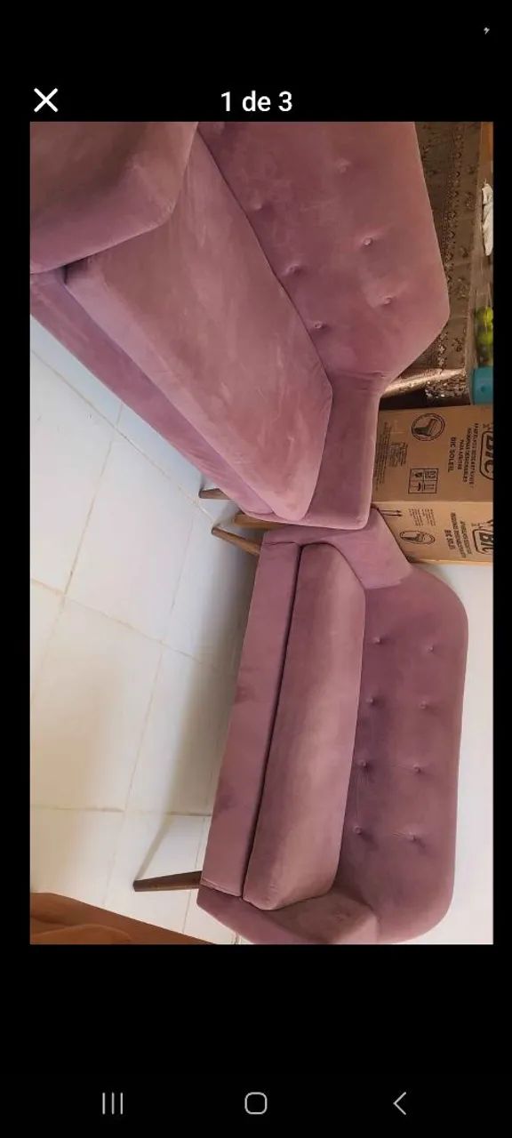 Vendo 2 sofás namoradeira - Foto 4