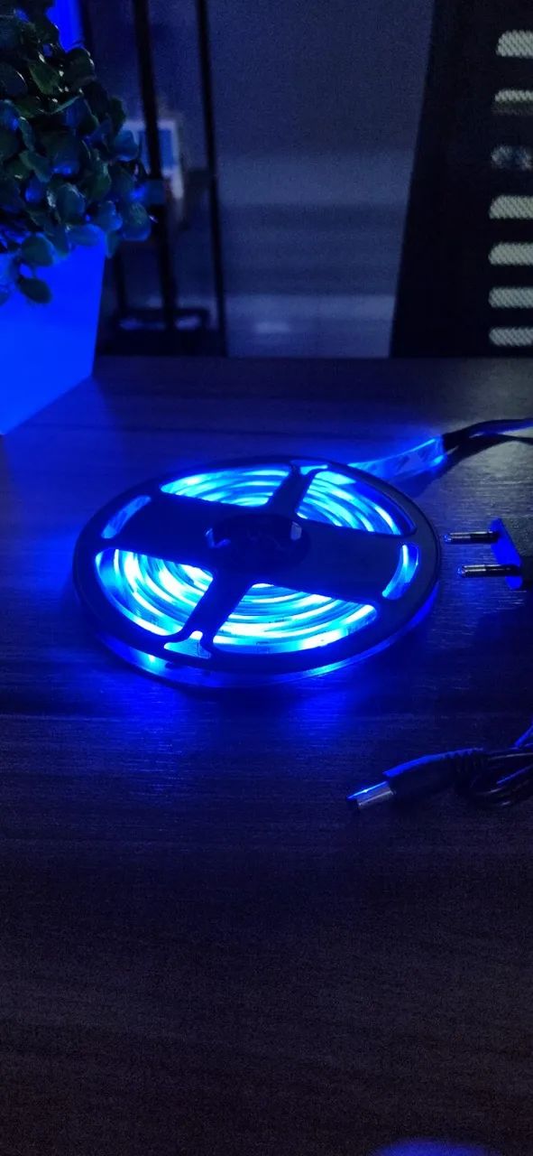 Fita Led RGB Colorida 5mt 16 Cores - Controle + Fonte 12V (5 metros, RGB - colorida) - Foto 4