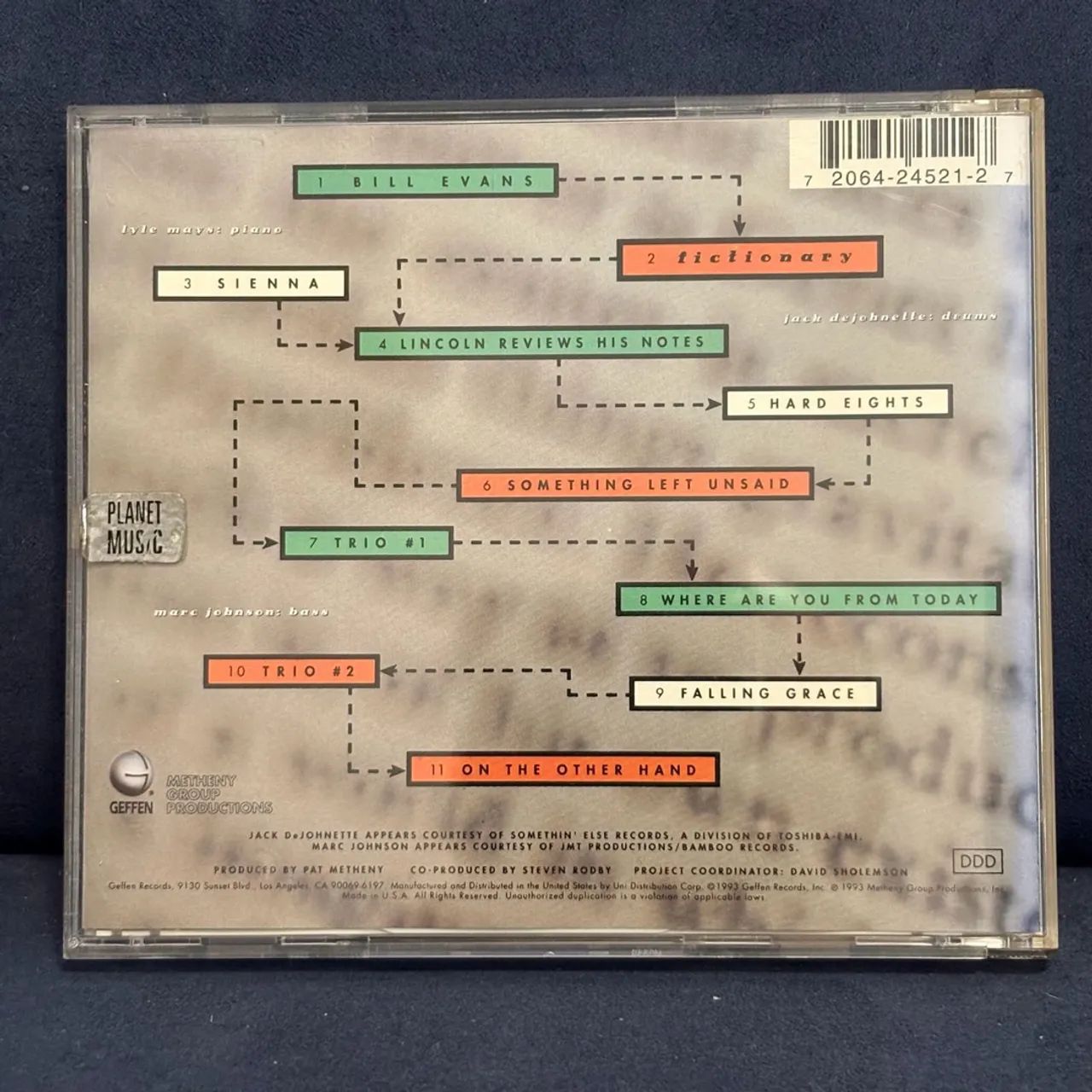 CD Lyle Mays - Fictionary (1993) - Foto 2