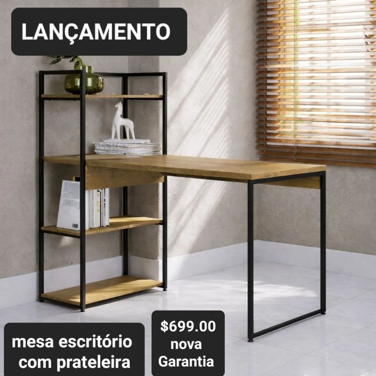 Mesa com prateleiras conjugada novo Garantia entrega hoje  - Foto 2