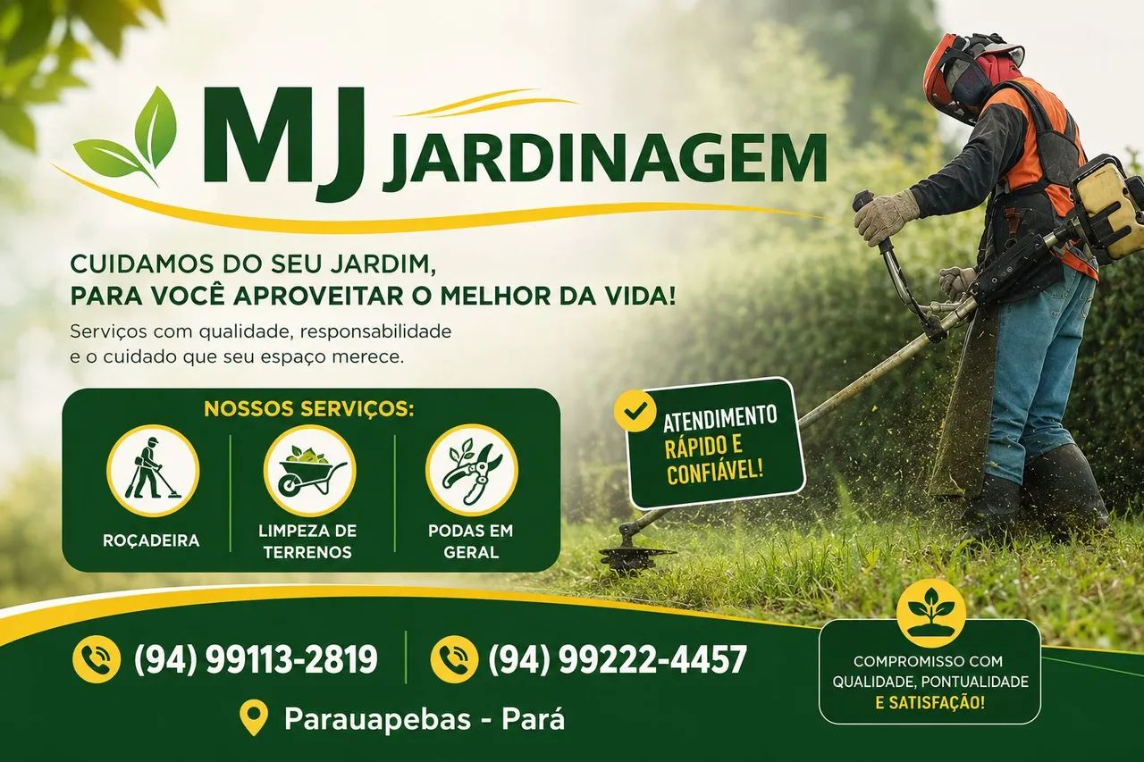 MJ JARDINAGEM| Roçagem de Lotes, Quintais e Chácaras